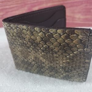 NEW Rattlesnake Skin Front Pocket Leather Wallet